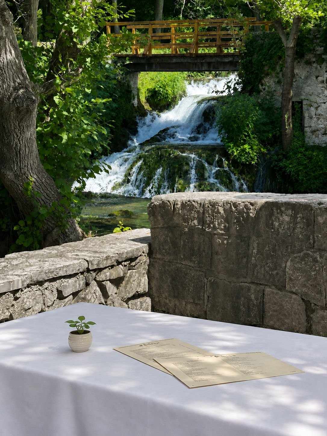 View of the waterfalls in Krka National Park