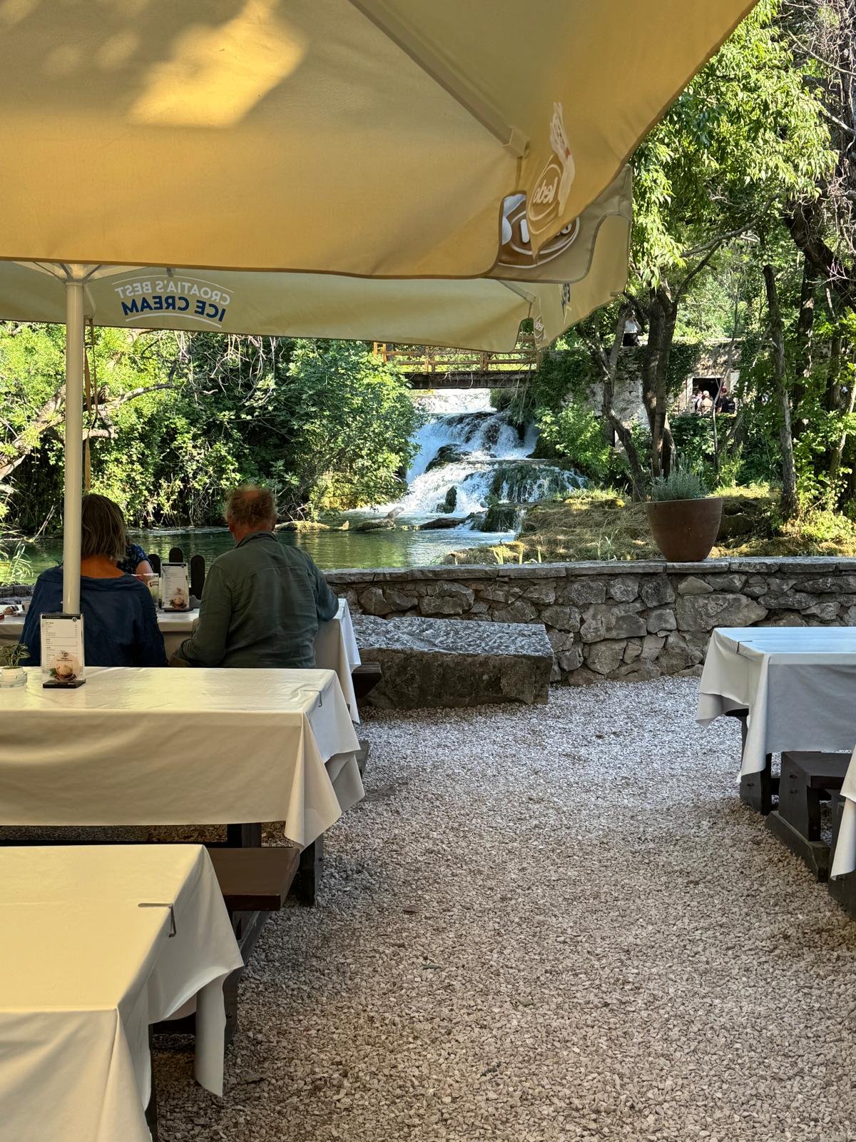 Restaurant break in Krka National Park